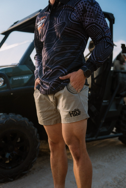 🔥NEW🔥 Tan Brown Ruggers Shorts | Mens - Hogs Dogs Quads Shop