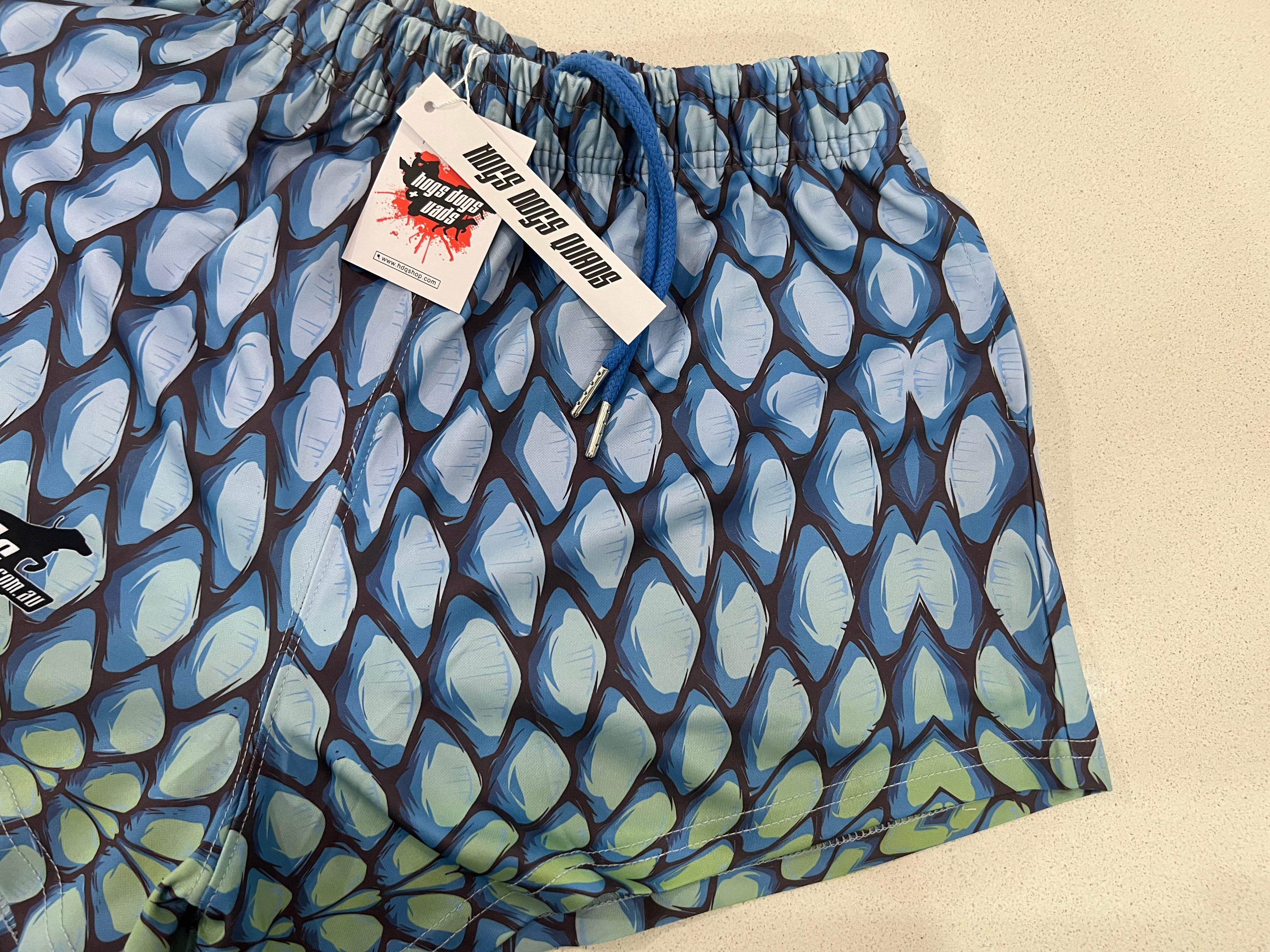 🔥NEW🔥 Barra Scale Footy Shorts - WITH POCKETS - Hogs Dogs Quads Shop