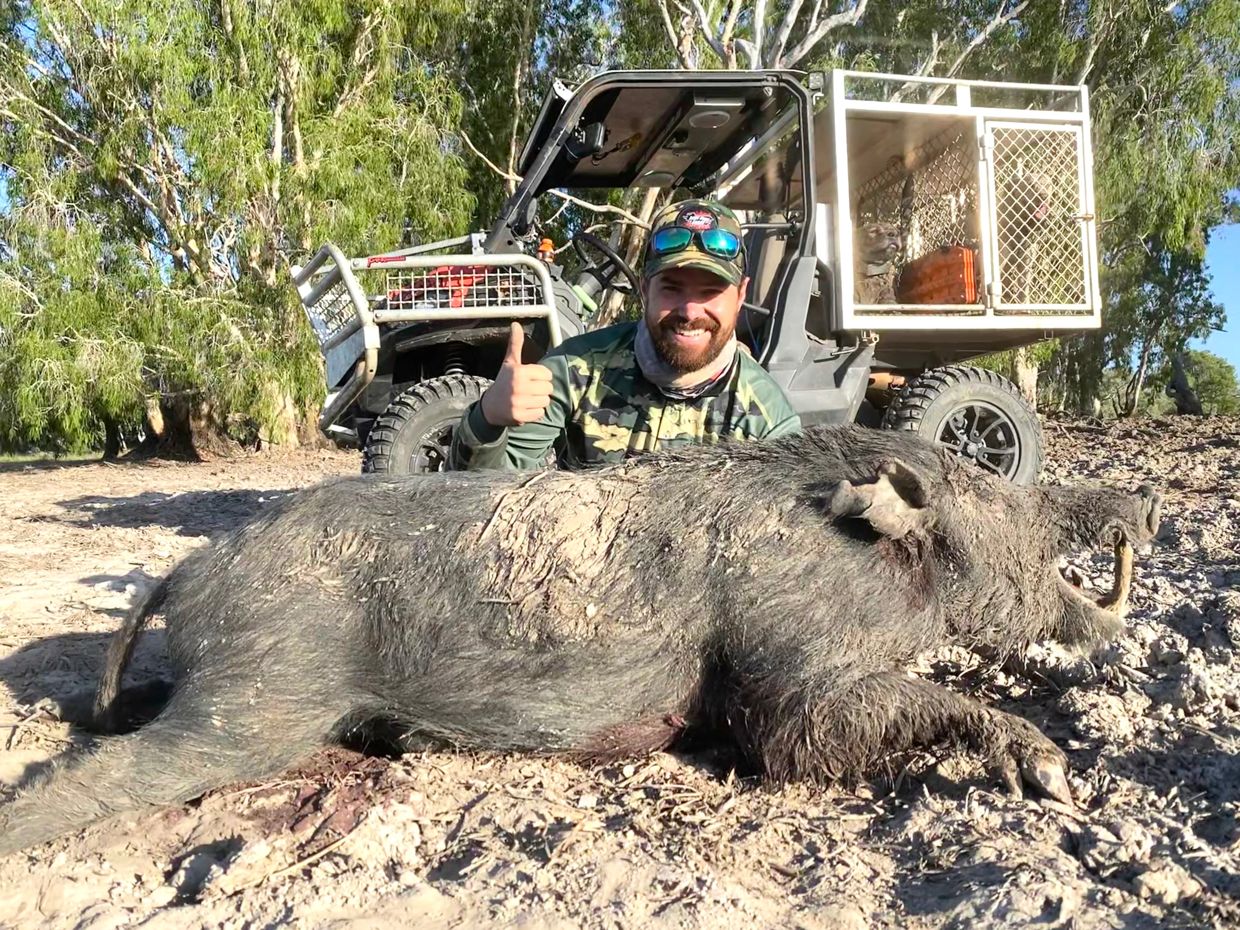 Boars & Barra Shirt Long Sleeved- Camo - Hogs Dogs Quads Shop