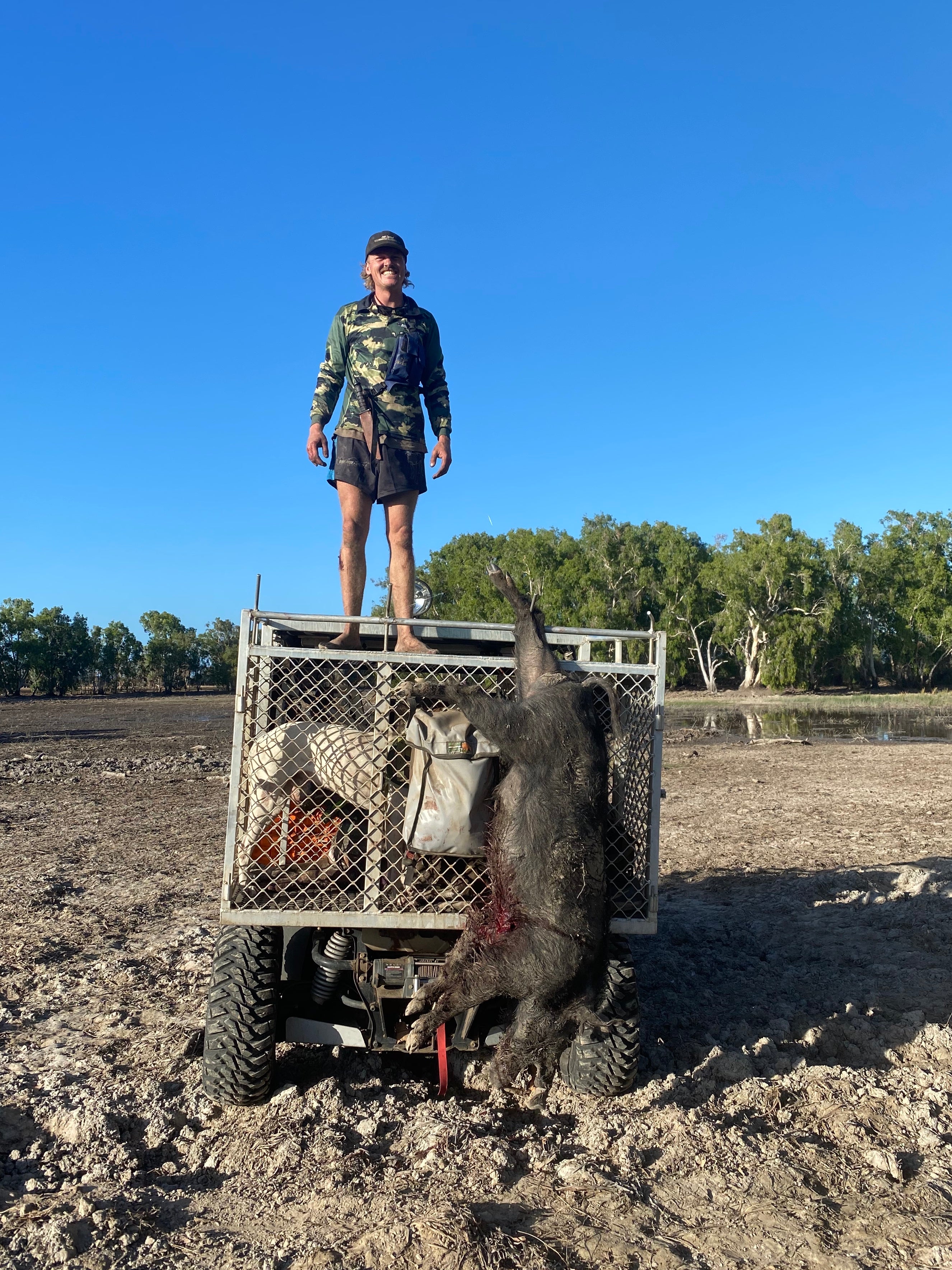Boars & Barra Shirt Long Sleeved- Camo - Hogs Dogs Quads Shop