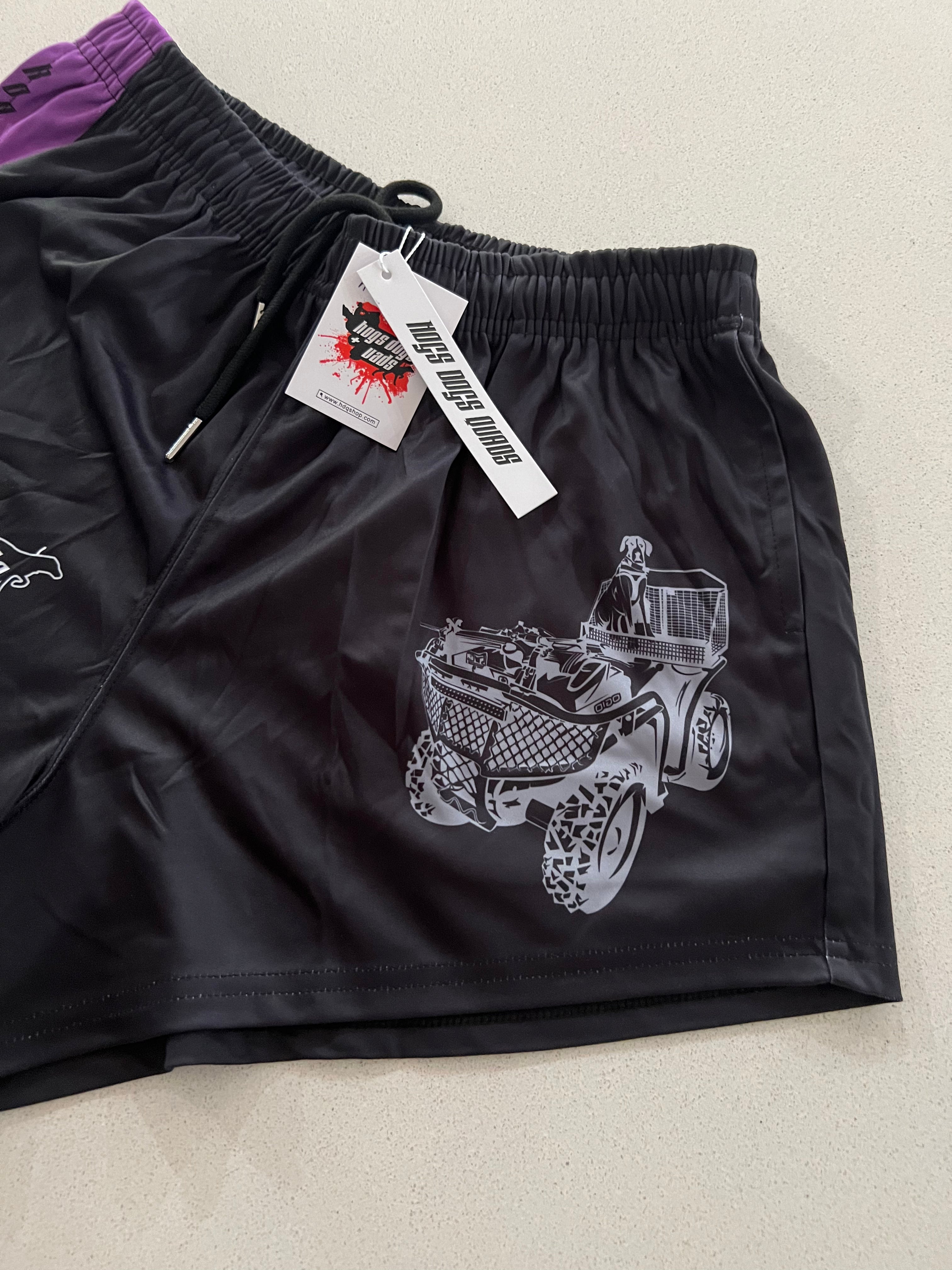 🔥NEW🔥 Quad & Hound Footy Shorts - WITH POCKETS - Hogs Dogs Quads Shop