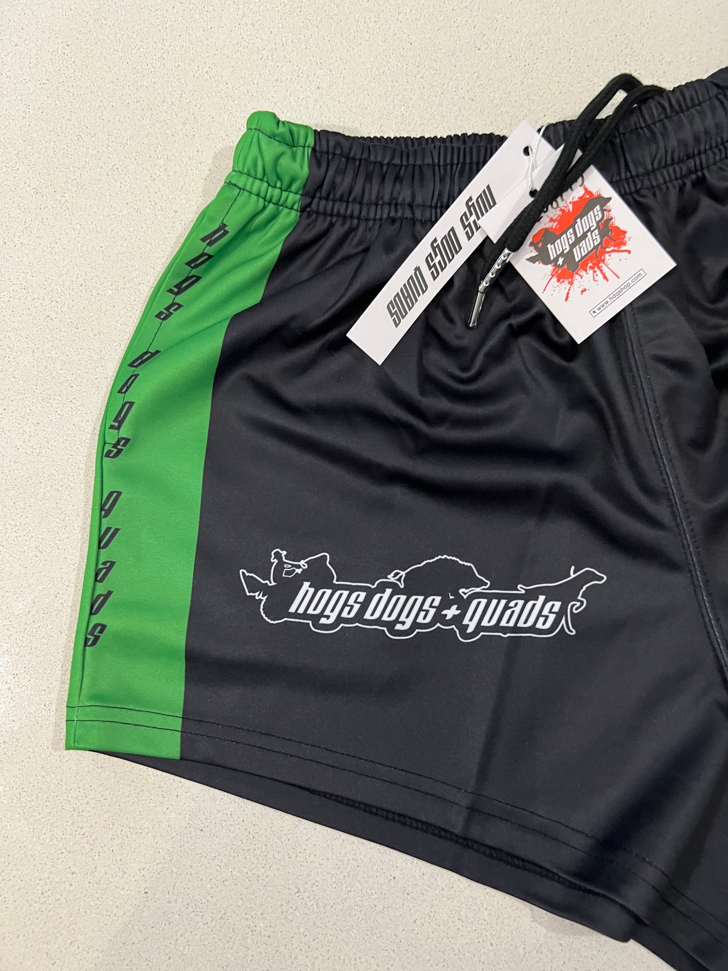 Croc Footy Shorts - WITH POCKETS - Hogs Dogs Quads Shop